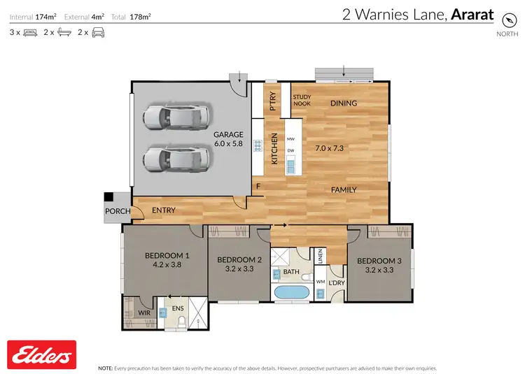 Floorplan of Homely house listing, 2 Warnies Lane, Ararat VIC 3377
