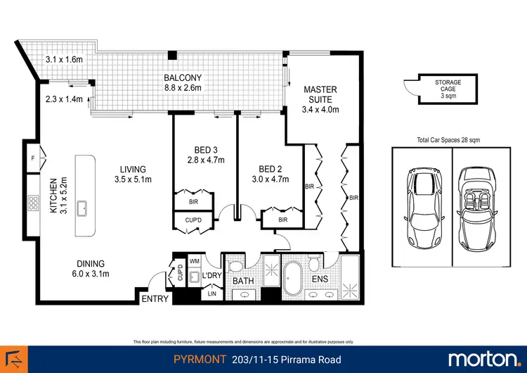 Floorplan of Homely unit listing, 203/15 Pirrama Road, Pyrmont NSW 2009