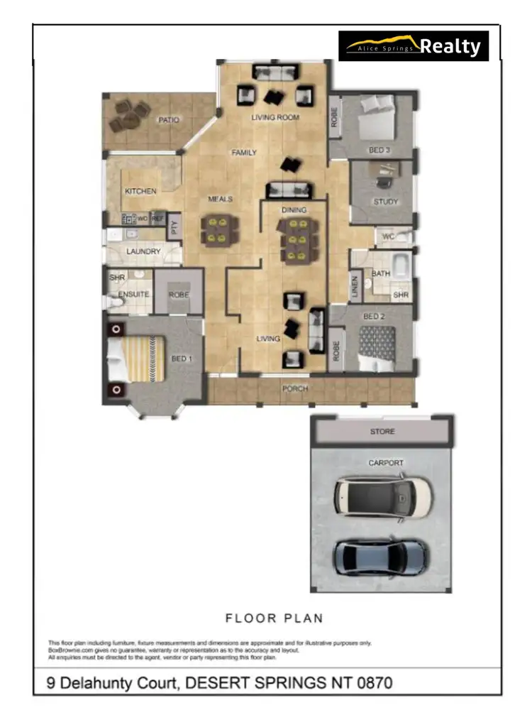 Floorplan of Homely house listing, 9 Delahunty Court, Desert Springs NT 870