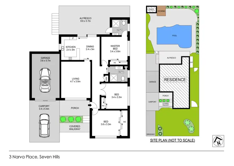 Floorplan of Homely house listing, 3 Narva Place, Seven Hills NSW 2147