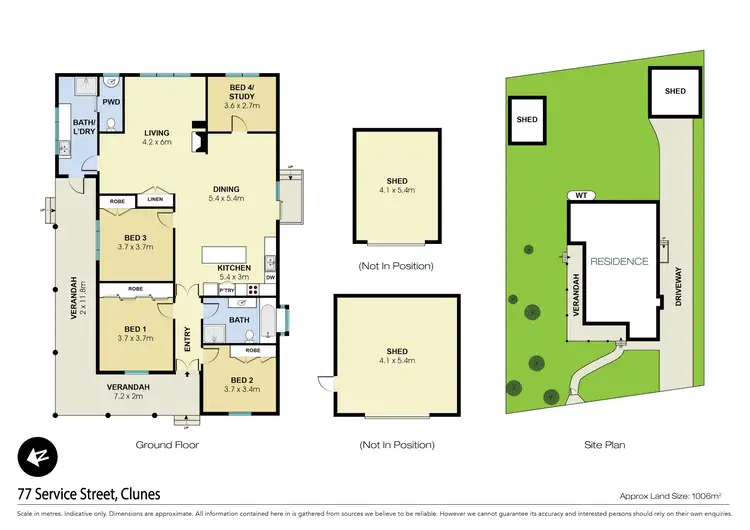 Floorplan of Homely house listing, 77 Service Street, Clunes VIC 3370