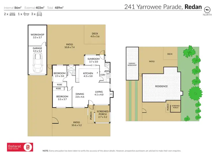 Floorplan of Homely house listing, 241 Yarrowee Parade, Redan VIC 3350