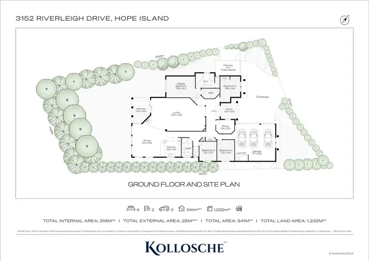 Floorplan of Homely house listing, 3152 Riverleigh Drive, Hope Island QLD 4212