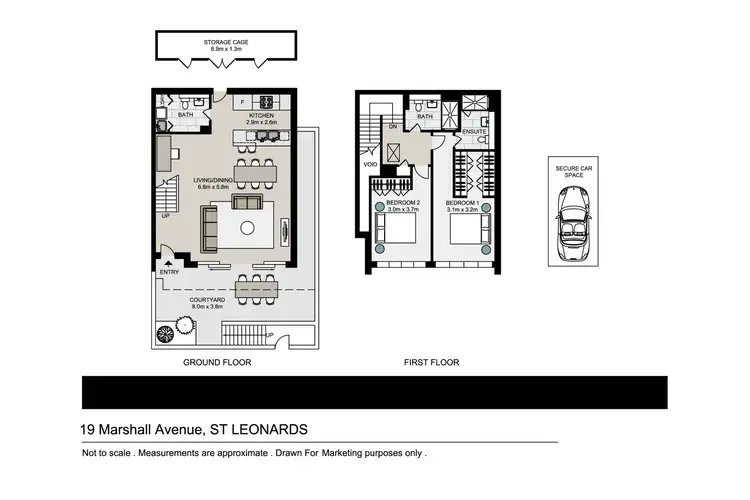 Floorplan of Homely townhouse listing, 19 Marshall Avenue, St Leonards NSW 2065