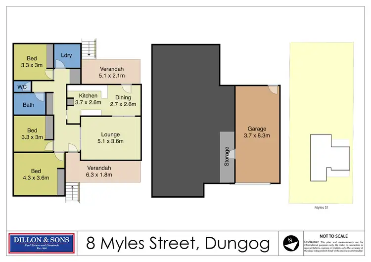 Floorplan of Homely house listing, 8 Myles Street, Dungog NSW 2420