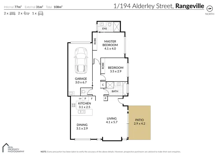 Floorplan of Homely unit listing, 1/194 Alderley Street, Centenary Heights QLD 4350