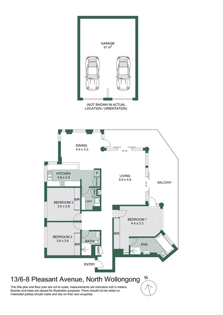 Floorplan of Homely apartment listing, 13/6-8 Pleasant Avenue, North Wollongong NSW 2500
