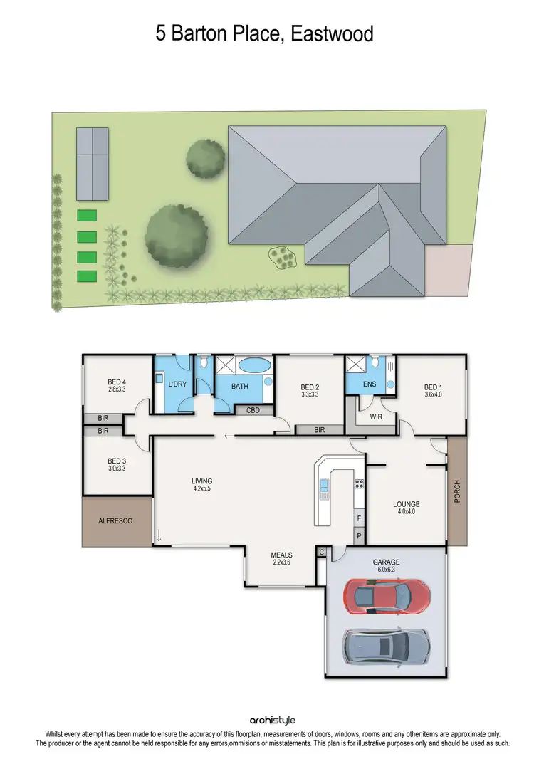 Floorplan of Homely house listing, 5 Barton Place, Eastwood VIC 3875