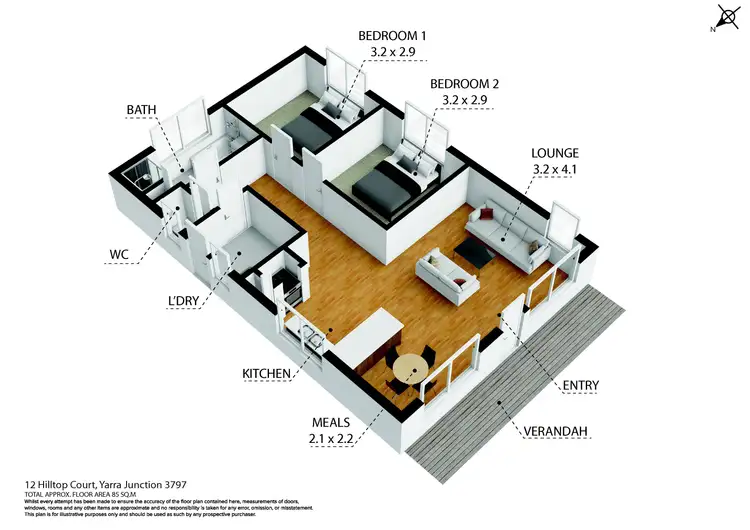 Floorplan of Homely house listing, 12 Hilltop Court, Yarra Junction VIC 3797