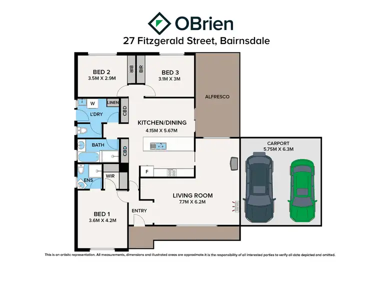 Floorplan of Homely house listing, 27 Fitzgerald Street, Bairnsdale VIC 3875