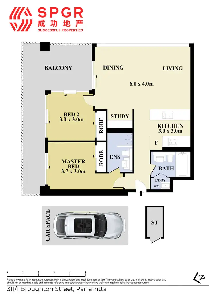 Floorplan of Homely apartment listing, D311/1 Broughton Street, Parramatta NSW 2150