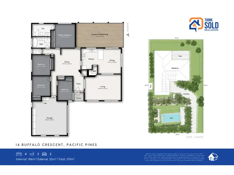 Floorplan of Homely house listing, 14 Buffalo Crescent, Pacific Pines QLD 4211
