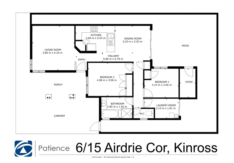 Floorplan of Homely villa listing, 6/15 Airdrie Corner, Kinross WA 6028