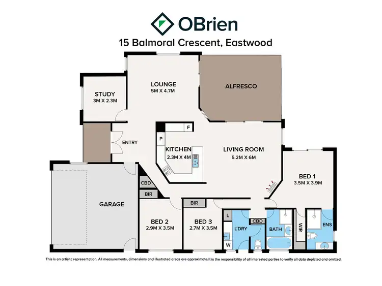 Floorplan of Homely house listing, 15 Balmoral Crescent, Eastwood VIC 3875
