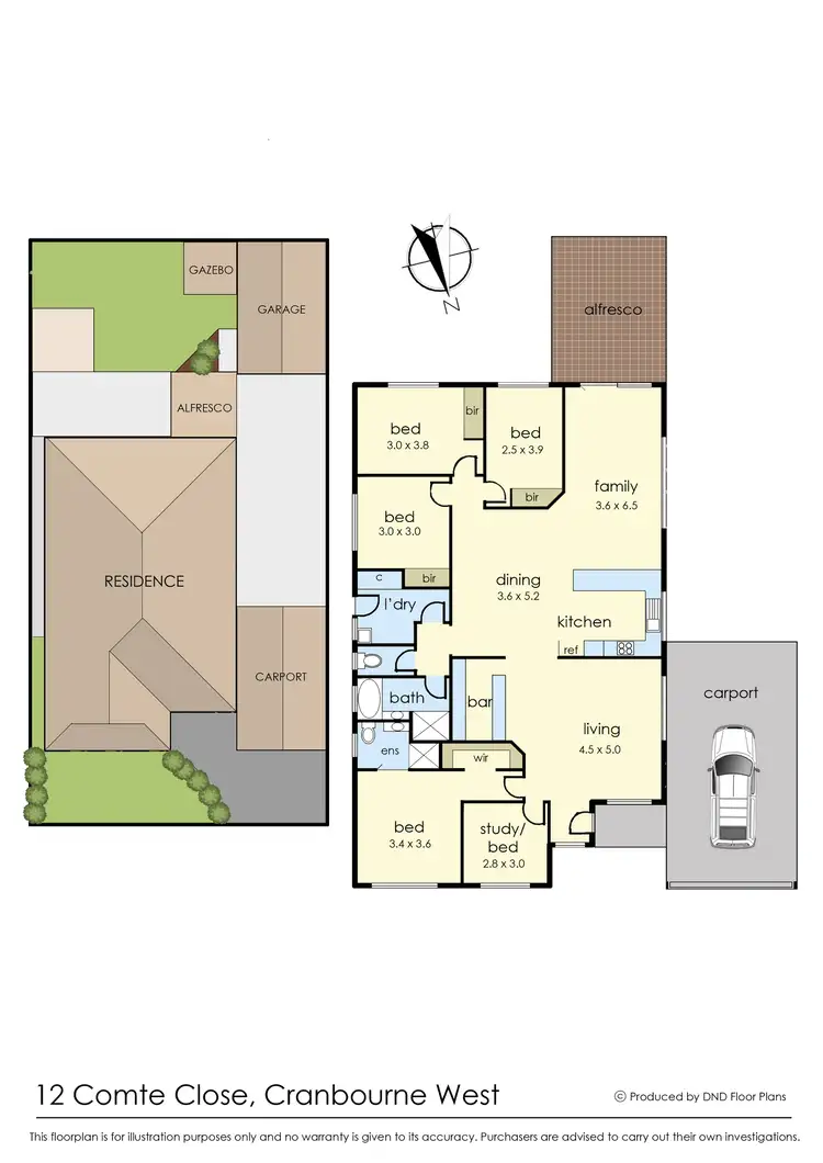 Floorplan of Homely house listing, 12 Comte Close, Cranbourne West VIC 3977