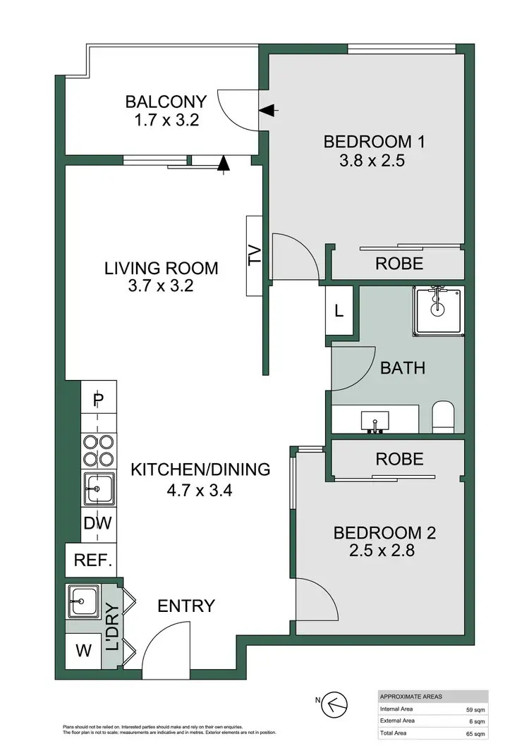 Floorplan of Homely apartment listing, 1306/96 North Terrace, Adelaide SA 5000