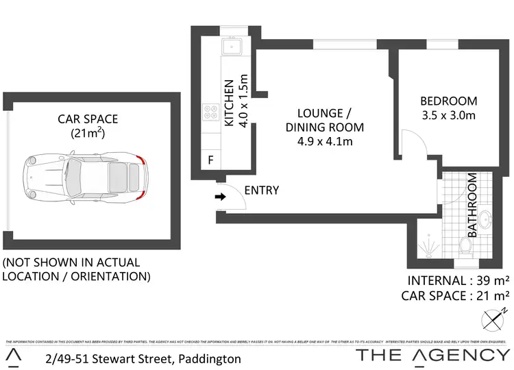 Floorplan of Homely unit listing, 2/49-51 Stewart Street, Paddington NSW 2021