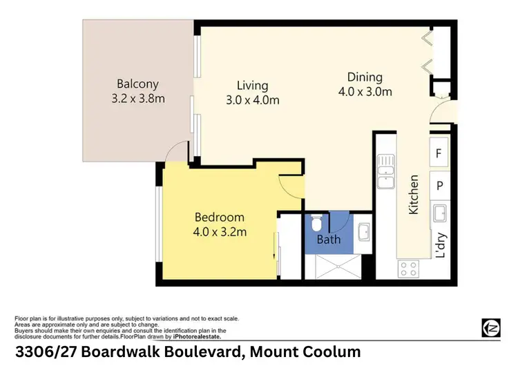 Floorplan of Homely unit listing, 3306/27 Boardwalk Boulevard, Mount Coolum QLD 4573