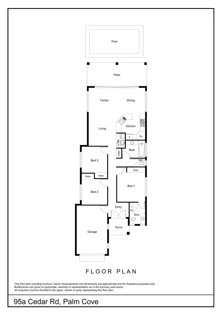 Floorplan of Homely house listing, 95a Cedar Road, Palm Cove QLD 4879