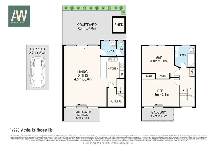 Floorplan of Homely townhouse listing, 1/229 Weyba Road, Noosaville QLD 4566