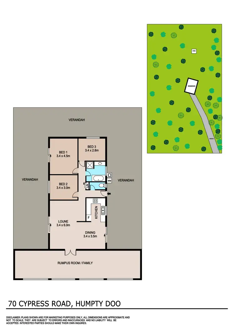 Floorplan of Homely house listing, 70 Cypress Road, Humpty Doo NT 836