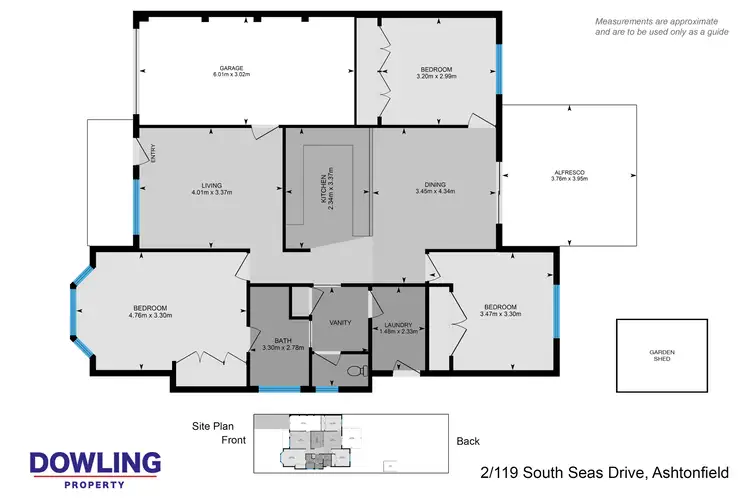 Floorplan of Homely semi-detached listing, 2/119 South Seas Drive, Ashtonfield NSW 2323