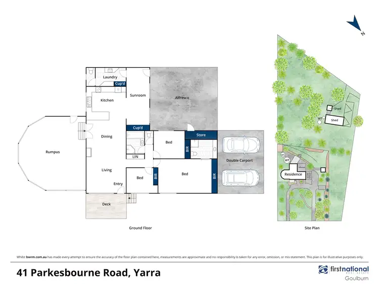 Floorplan of Homely rural property listing, 41 Parkesbourne Road, Yarra NSW 2580