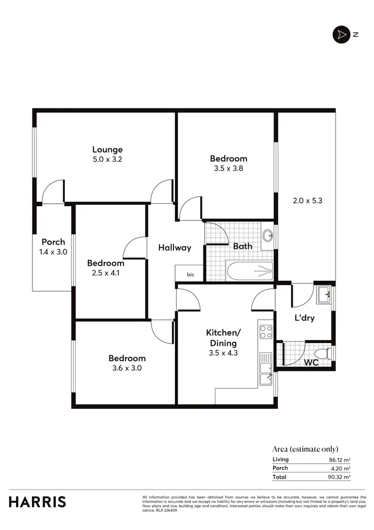Floorplan of Homely house listing, 34 Boettcher Street, Whyalla Stuart SA 5608