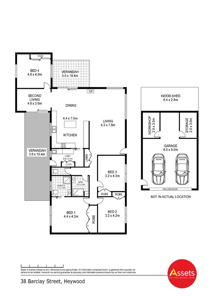 Floorplan of Homely house listing, 38 Barclay Street, Heywood VIC 3304