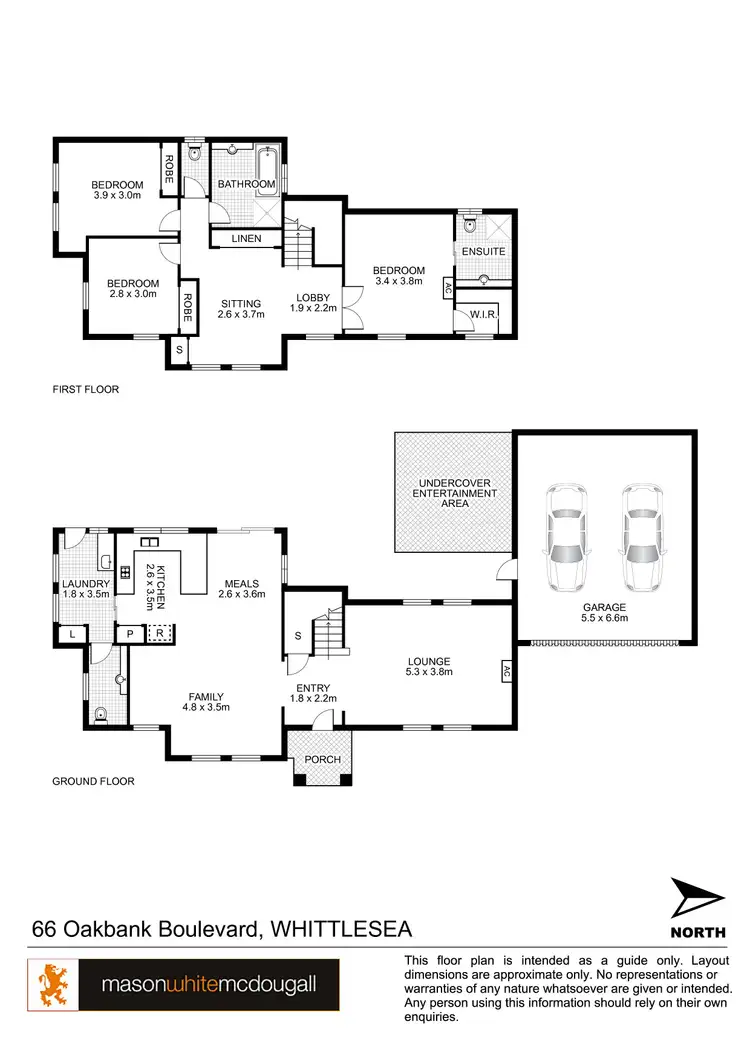 Floorplan of Homely townhouse listing, 66 Oakbank Boulevard, Whittlesea VIC 3757