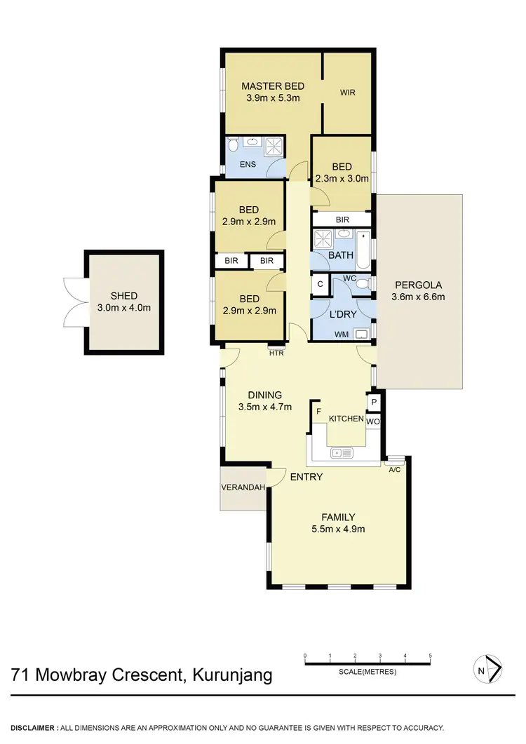 Floorplan of Homely house listing, 71 Mowbray Crescent, Kurunjang VIC 3337