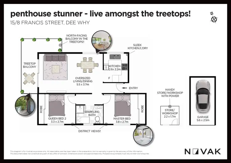 Floorplan of Homely apartment listing, 15/8 Francis Street, Dee Why NSW 2099