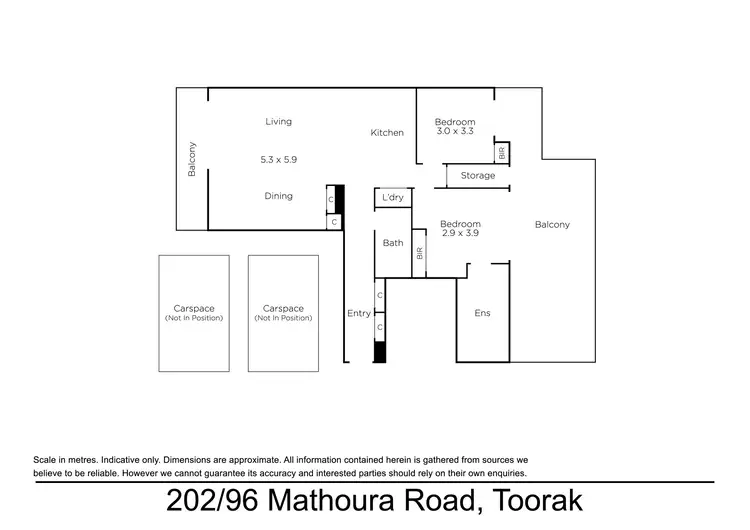 Floorplan of Homely apartment listing, 202/96 Mathoura Road, Toorak VIC 3142