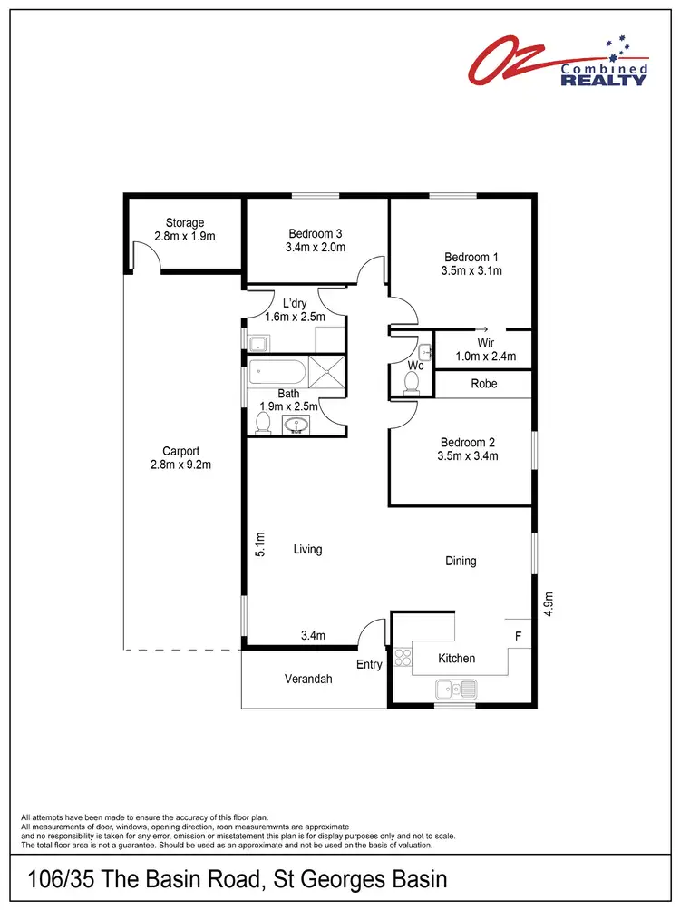 Floorplan of Homely house listing, 106/35 The Basin Road, St Georges Basin NSW 2540