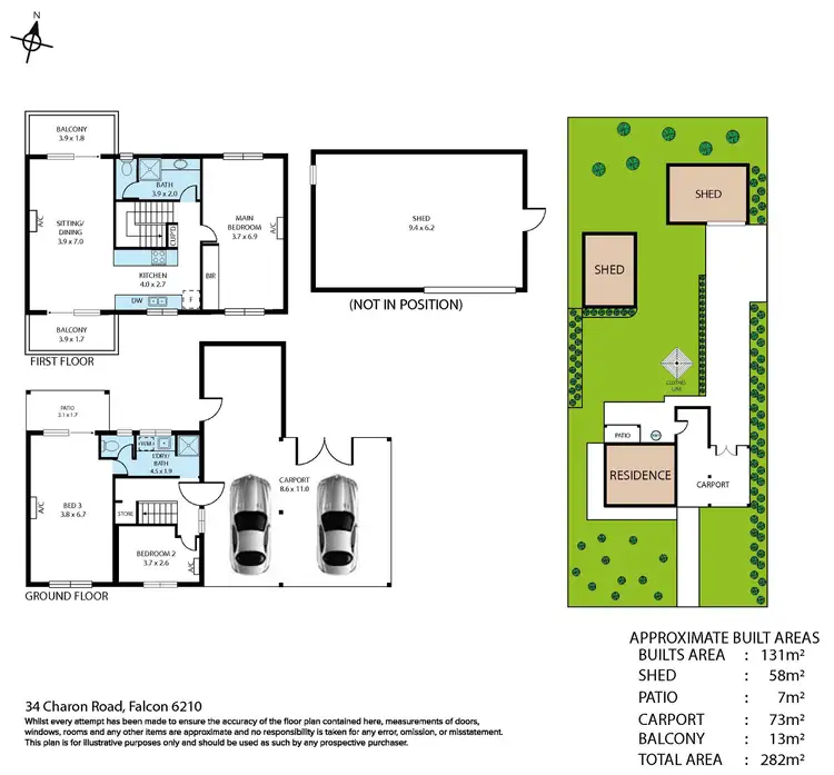 Floorplan of Homely house listing, 34 Charon Road, Falcon WA 6210