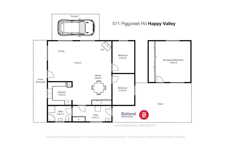 Floorplan of Homely house listing, 571 Linton-Piggoreet Road, Happy Valley VIC 3360