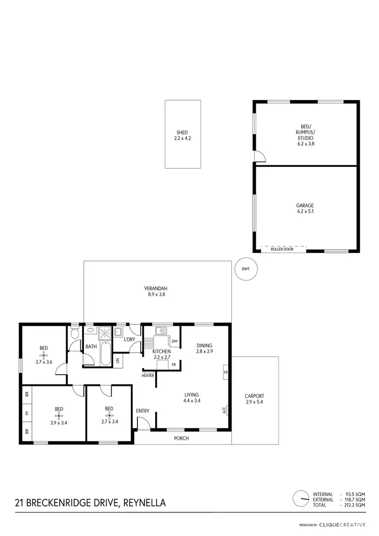 Floorplan of Homely house listing, 21 Breckenridge Drive, Reynella SA 5161