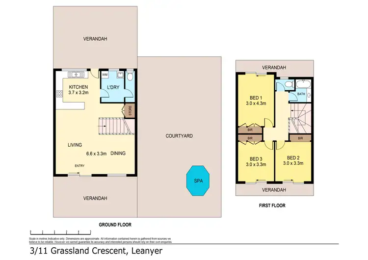 Floorplan of Homely townhouse listing, 3/11 Grassland Crescent, Leanyer NT 812