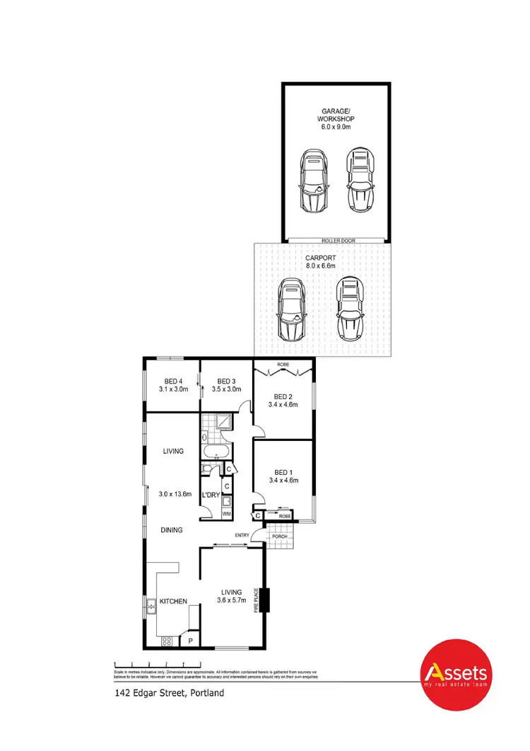 Floorplan of Homely house listing, 142 Edgar Street, Portland VIC 3305