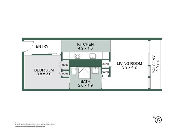 Floorplan of Homely apartment listing, 612/65 Coventry Street, Southbank VIC 3006