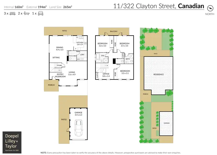 Floorplan of Homely townhouse listing, 11/322 Clayton Street, Canadian VIC 3350