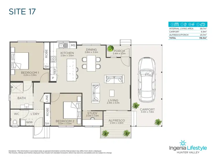 Floorplan of Homely retirement listing, 17/137 Mount View Road, Cessnock NSW 2325
