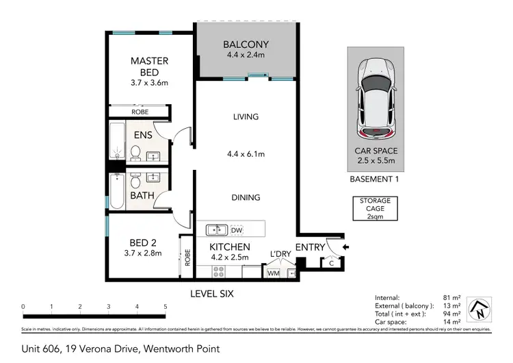 Floorplan of Homely apartment listing, 606/19 Verona Drive, Wentworth Point NSW 2127