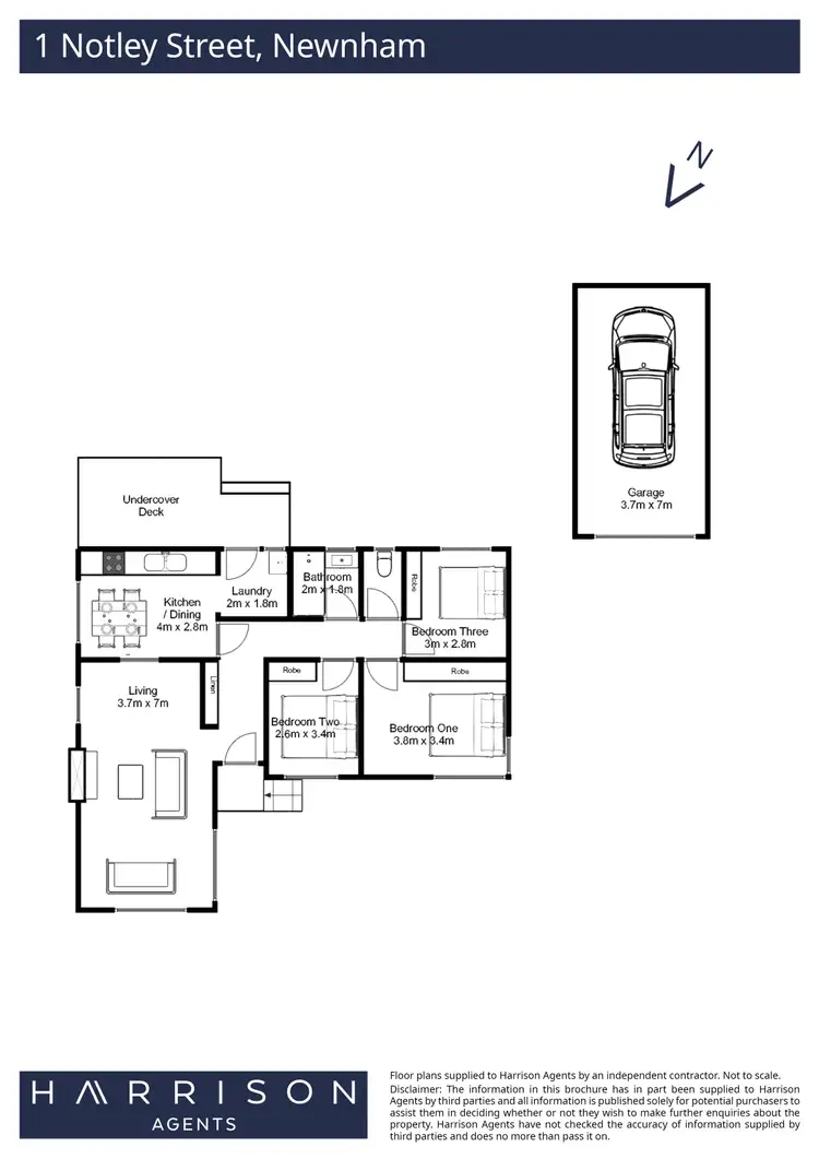 Floorplan of Homely house listing, 1 Notley Street, Newnham TAS 7248