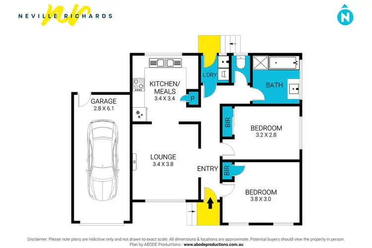Floorplan of Homely unit listing, 1/59 Leviens Road, St Leonards VIC 3223