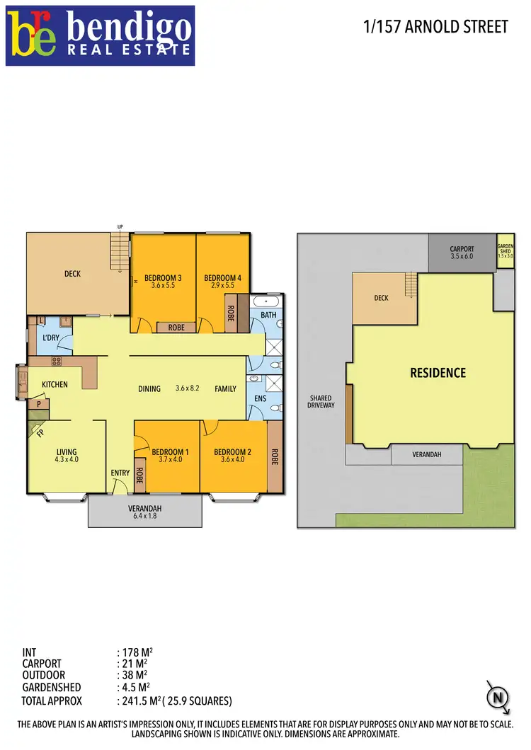 Floorplan of Homely house listing, 1/157 Arnold Street, Bendigo VIC 3550