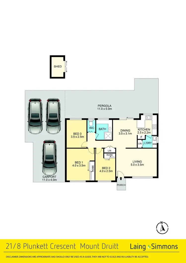 Floorplan of Homely villa listing, 21/8 Plunkett Crescent, Mount Druitt NSW 2770