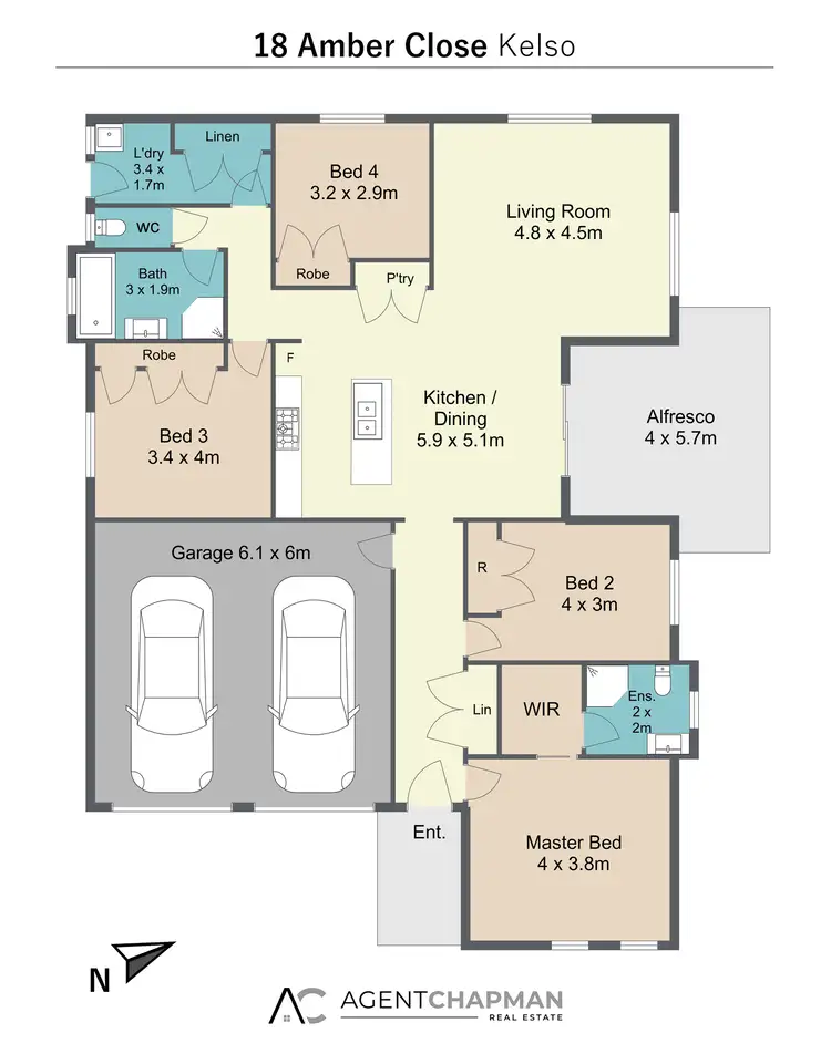 Floorplan of Homely house listing, 18 Amber Close, Kelso NSW 2795