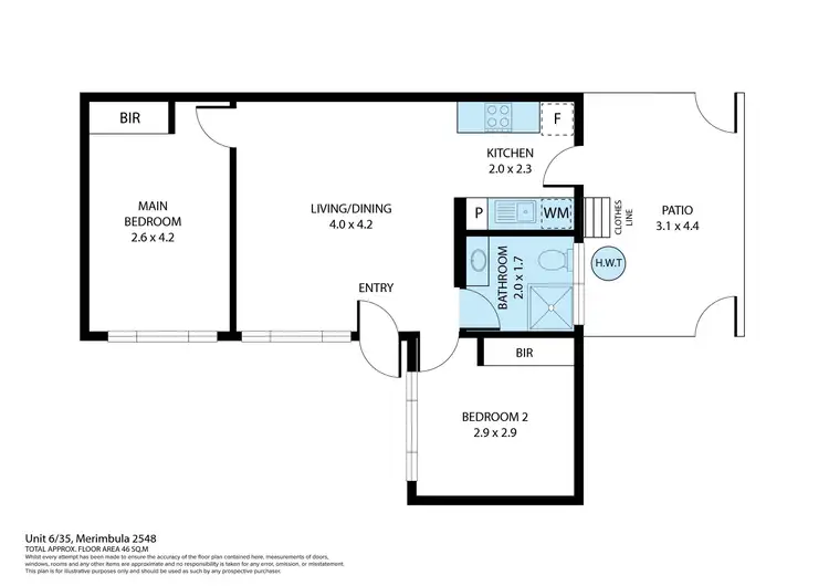 Floorplan of Homely unit listing, 6/35 Merimbula Drive, Merimbula NSW 2548