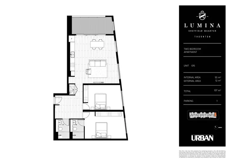 Floorplan of Homely apartment listing, 616/26A Lord Sheffield Circuit, Penrith NSW 2750
